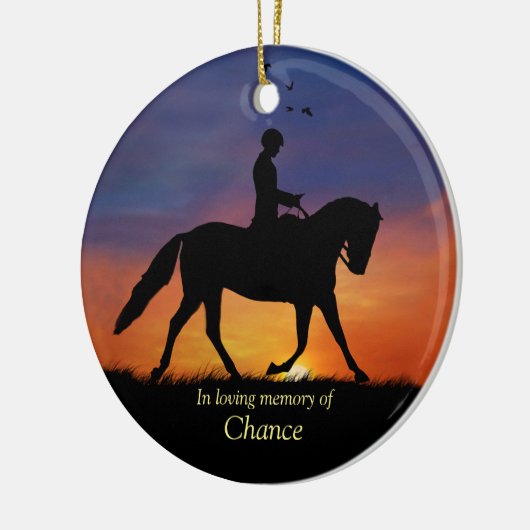 Dressage Horse Sympathy Memorial Keramisch Ornament (Links)