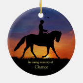 Dressage Horse Sympathy Memorial Keramisch Ornament (Achterkant)