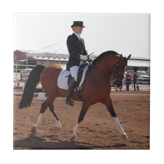 Dressage Horse Tile Tegeltje (Voorkant)