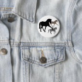 Dressage Horses Trio Ronde Button 5,7 Cm (In situ)