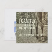 DRESSAGE IN THE DAISIES 5.25 x 5.25 card Kaart (Voorkant / Achterkant)