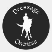 Dressage is alleen ronde sticker (Voorkant)