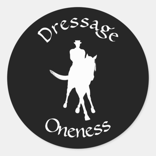 Dressage is alleen ronde sticker (Voorkant)