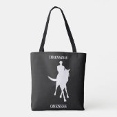 Dressage is alleen tote bag (Achterkant)