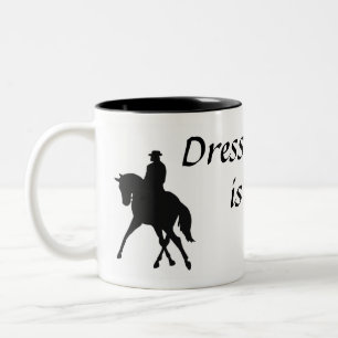 Dressage is een dansbeker tweekleurige koffiemok