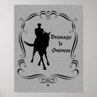 Dressage is een eenheid paard en Rider Silhouette