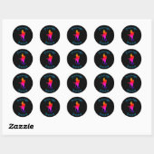 Dressage is een onaangename regenboog ronde sticker (Vel)