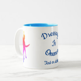 Dressage is een unieke kleur Silhouette Tweekleurige Koffiemok
