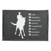 Dressage is paardenpest en Rider Silhouette Dark Kussensloop (Achterkant)