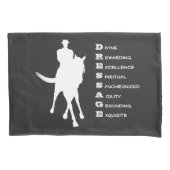 Dressage is paardenpest en Rider Silhouette Dark Kussensloop (Voorkant)