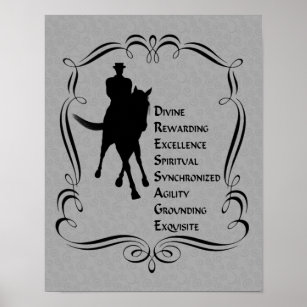Dressage is paardenpest en Rider Silhouette Poster