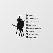 Dressage is paardenpest en Rider Silhouette  Raamsticker (Vel)
