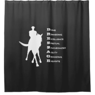 Dressage is paarse Silhouette Dark Douchegordijn