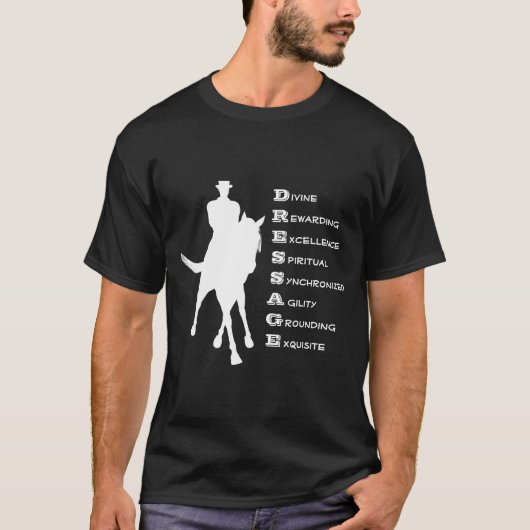 Dressage is paarse Silhouette Dark T-shirt (Voorkant)