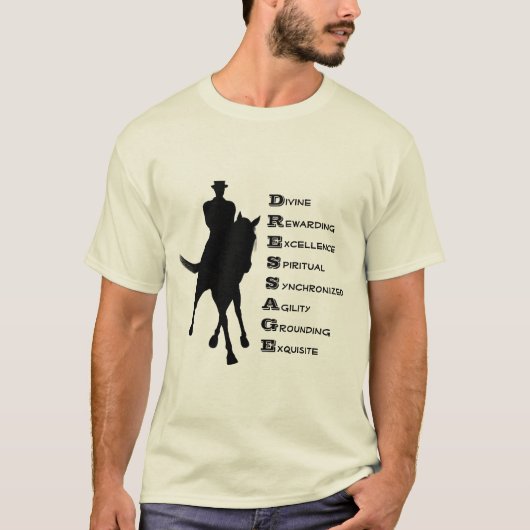 Dressage is paarse Silhouette Light T-shirt (Voorkant)