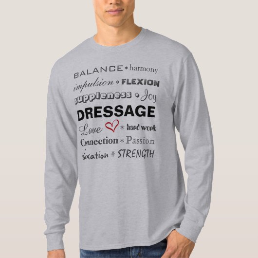 Dressage Love Description Terms Equestrian T-shirt (Voorkant)