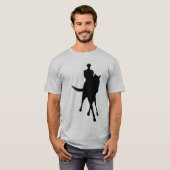 Dressage-paard en Rider-halve pas T-shirt (Voorkant volledig)