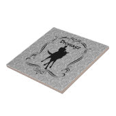 Dressage-paard en Rider-halve pas Tegeltje (Zijkant)