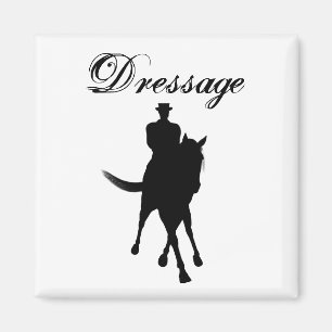 Dressage-paard en Rider-silhouette Magneet