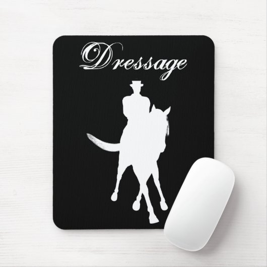 Dressage-paard en Rider-silhouette Muismat (Met muis)