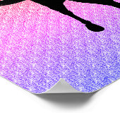 Dressage-paard en Rider-silhouette Poster (Hoek)