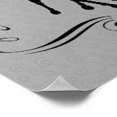 Dressage-paard en Rider-silhouette Poster (Hoek)