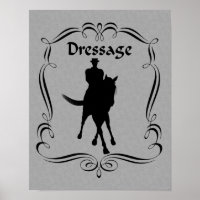 Dressage-paard en Rider-silhouette