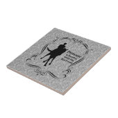 Dressage-paard en Rider-silhouette Tegeltje (Zijkant)