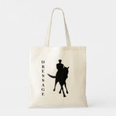 Dressage-paard en Rider-silhouette Tote Bag (Achterkant)