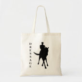 Dressage-paard en Rider-silhouette Tote Bag (Voorkant)