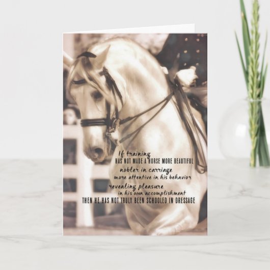 DRESSAGE PERFECTION Greeting Card Bedankkaart (Voorkant)