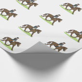 Dressage Rider bij Trot Cadeaupapier (Hoek)