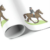 Dressage Rider bij Trot Cadeaupapier (Rol Hoek)