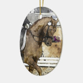 Dressage Rider Keramisch Ornament (Links)