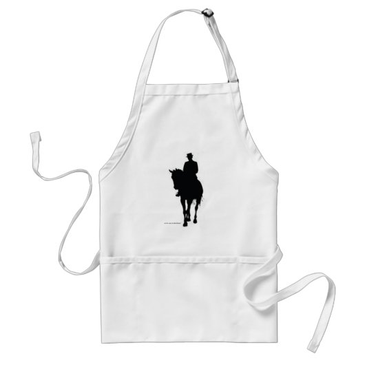 Dressage Rider Silhouette Standaard Schort (Voorkant)