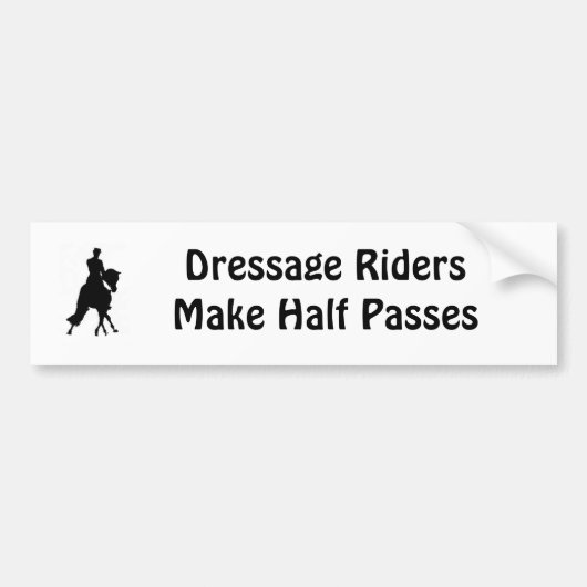Dressage Riders Half-pass Bumpersticker (Voorkant)