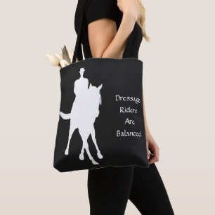 Dressage Riders zijn evenwichtig donker Tote Bag
