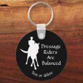 Dressage Riders zijn evenwichtig gespreide paarden Sleutelhanger (Voorkant)