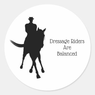 Dressage Riders zijn evenwichtige paarden Ronde Sticker