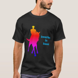 Dressage Riders zijn evenwichtige regenboog T-shirt