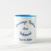 Dressage Riders zijn gebalanceerd kleurensilhouet Tweekleurige Koffiemok (Center)