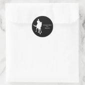 Dressage Riders zijn gebalanceerd paardenwit Ronde Sticker (Tas)