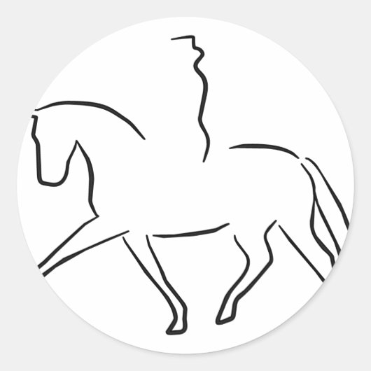 dressage ronde sticker (Voorkant)