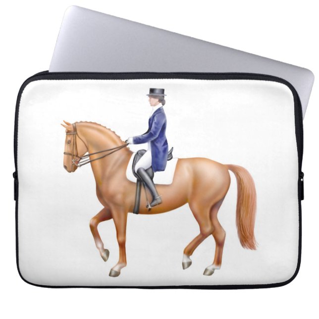 Dressage Show Horse Electronics Bag Laptop Sleeve (Voorkant)