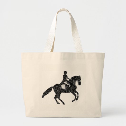 Dressage-Tas - Ontwerp van paardenmozaïeken en per Grote Tote Bag (Voorkant)