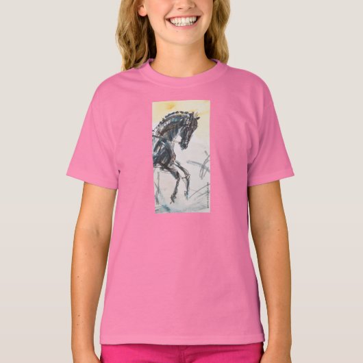 Dressage Waterverf T-Shirt (Voorkant)