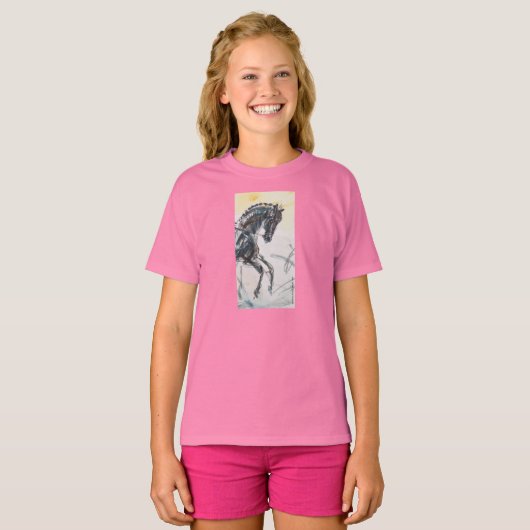 Dressage Waterverf T-Shirt (Voorkant volledig)