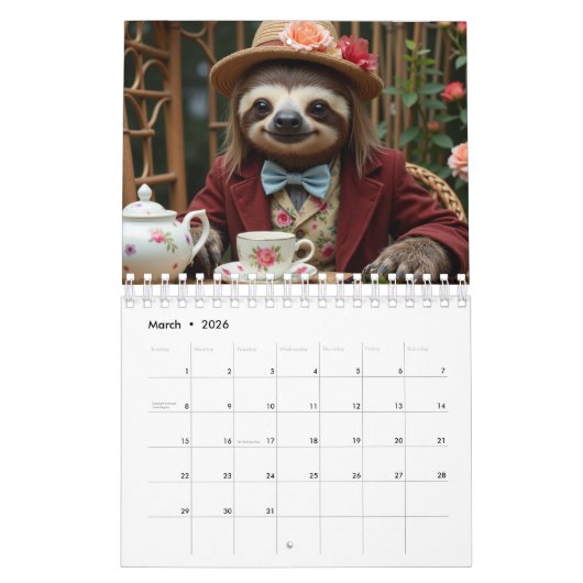Dressed Up Animal Calendar 2026 Kalender (Mar 2026)