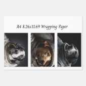 Dressed Up Dogs A4 Wrapping Paper for Decoupage  (Voorkant 3)