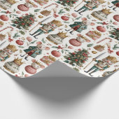 Dressed-Up Mice and Baubles Cadeaupapier (Hoek)